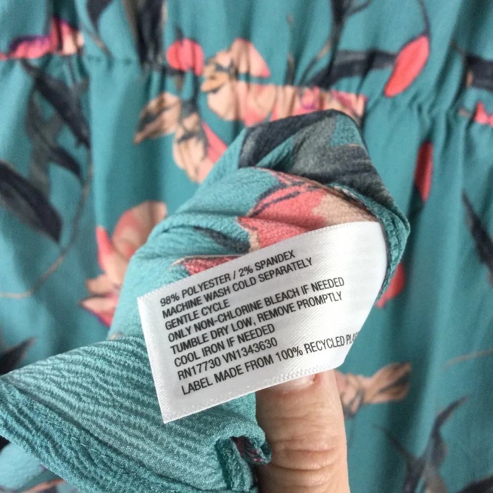 A New Day Ruffle Floral Faux Wrap Dress - Picture 7 of 7